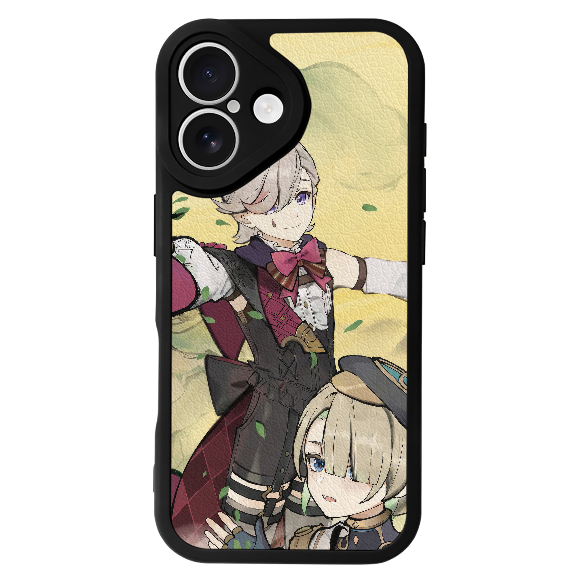 げんし神 genshin 【iPhone 16シリーズ対応】シリコンスマホケース（レザー調） 材質：シリコン